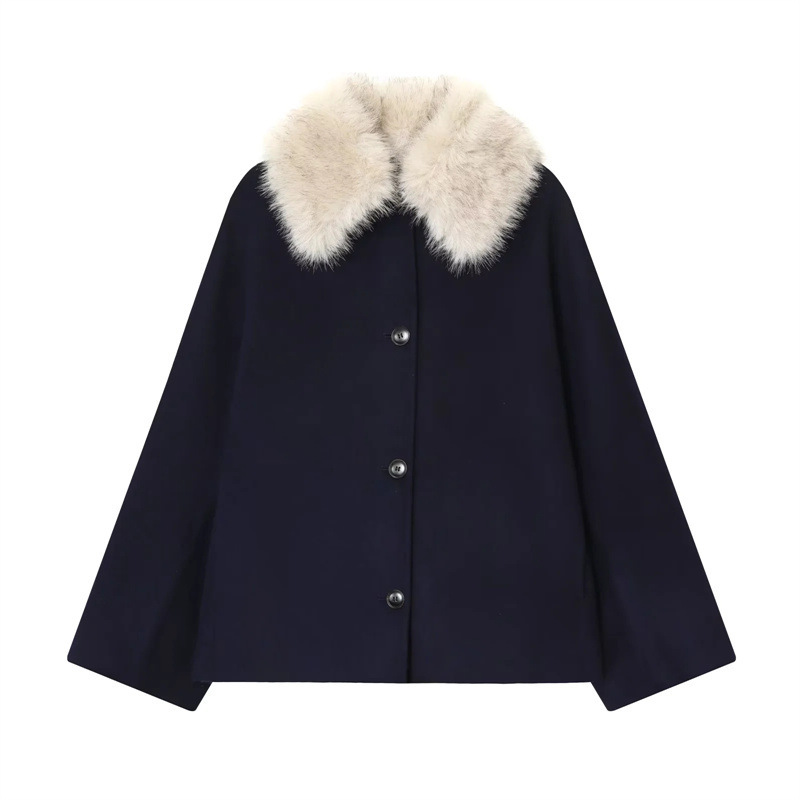 Faux Fur Collar Coat Women Lon - Women Formal Wear Stitching recension och pris