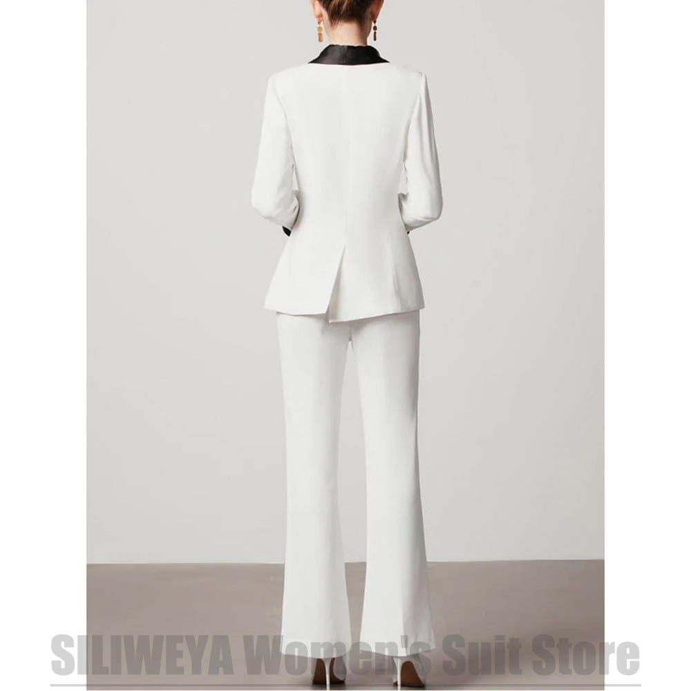 White Women's Double Breasted  - Women Formal Wear White Shirt recension och pris
