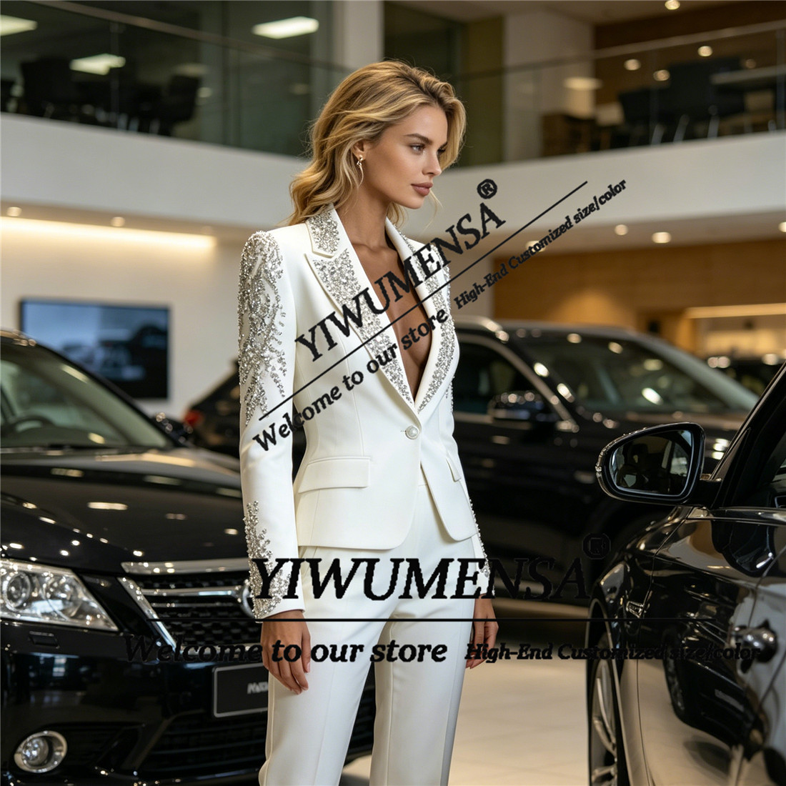 Luxury Women Suits 2 Pieces Se - Blazer Set Women Formal recension och pris