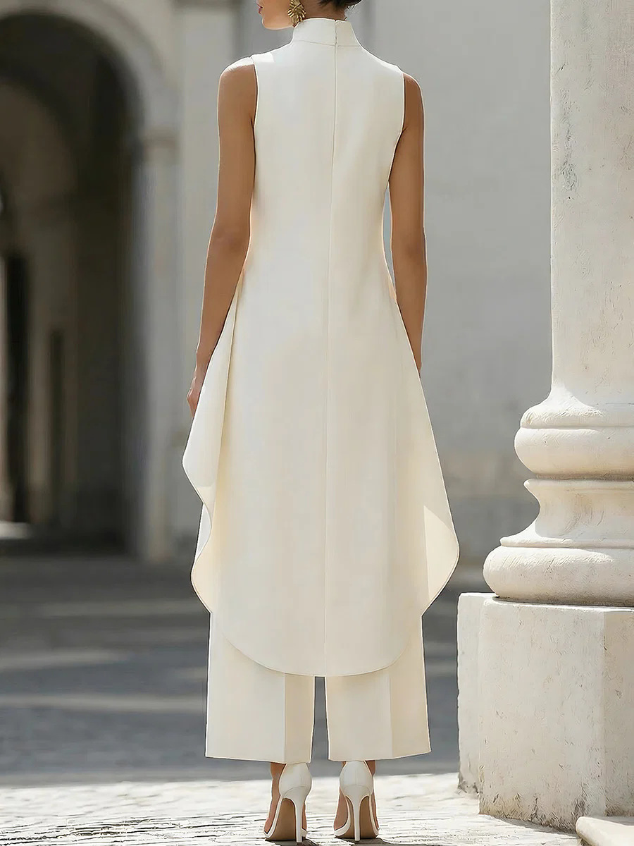 Women Stand Neck Sleeveless La - Women'S Formal Wear With Pants recension och pris
