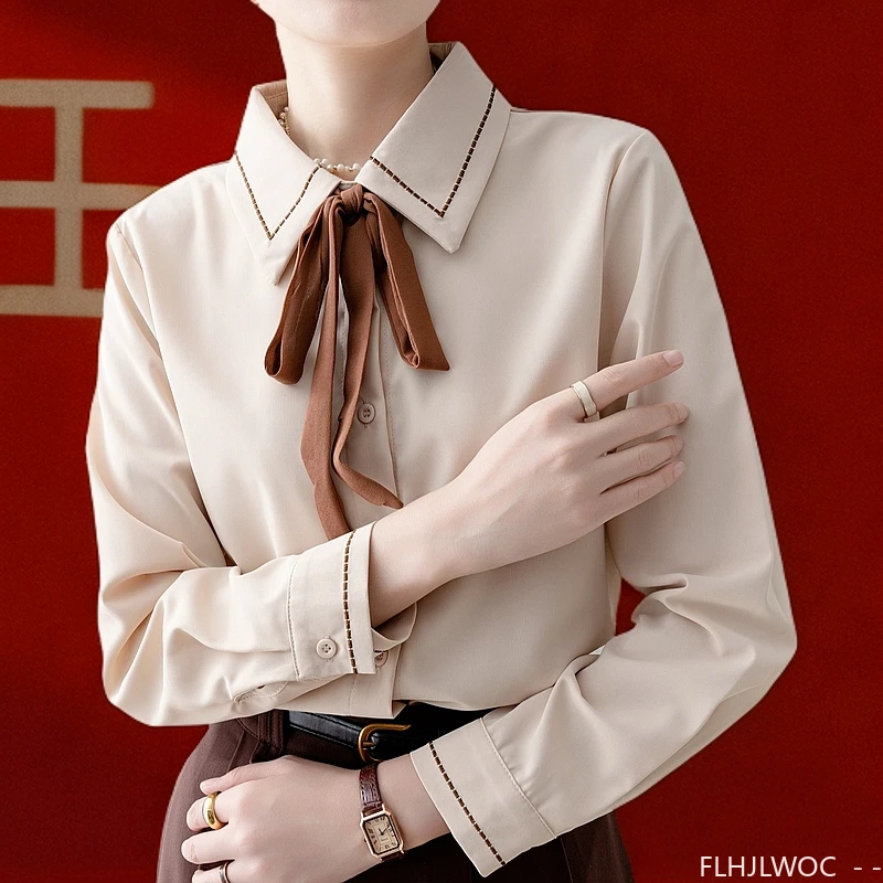 Bow Tie Formal Spring Basic Of - Women Formal Wear White Shirt recension och pris