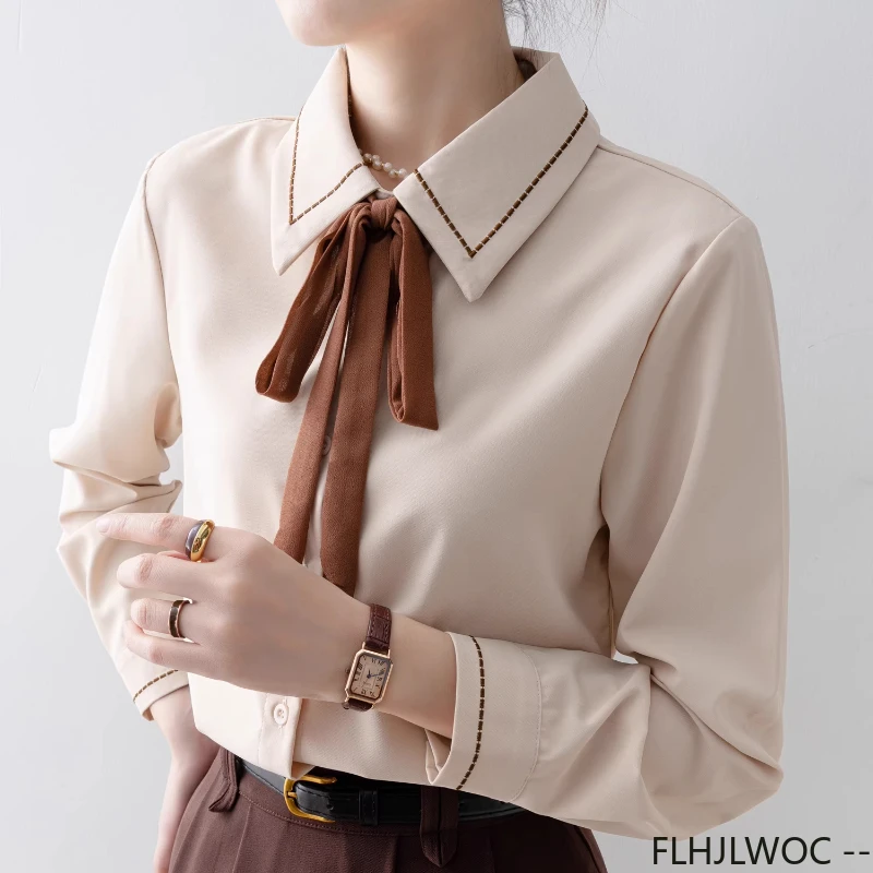 Bow Tie Formal Spring Basic Of - Women Formal Wear White Shirt recension och pris