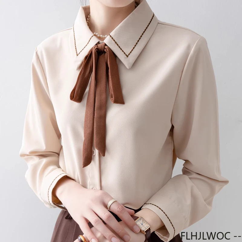 Bow Tie Formal Spring Basic Of - Women Formal Wear White Shirt recension och pris