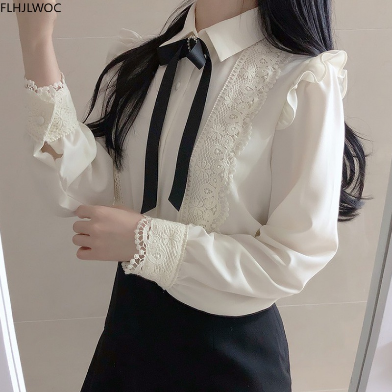 Ruffled Autumn Spring Basic Of - Women Formal Wear White Shirt recension och pris