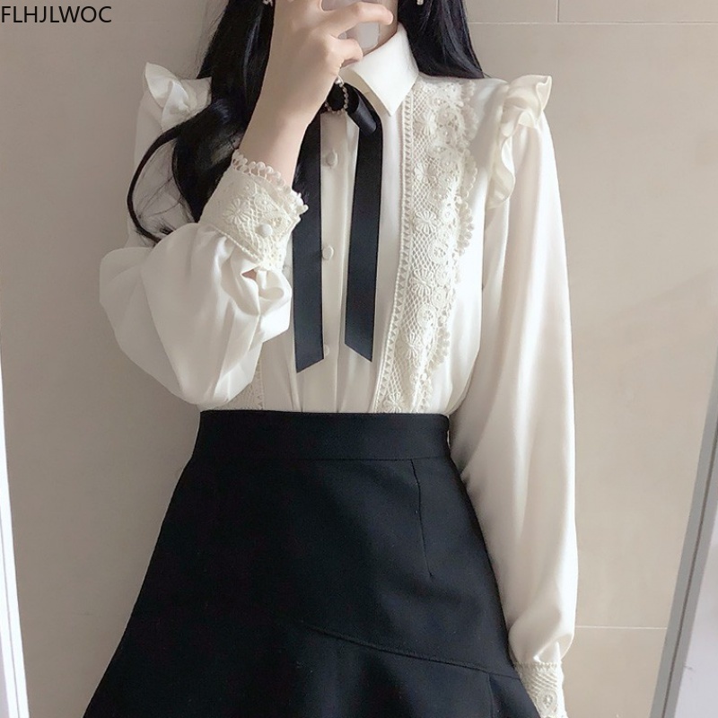 Ruffled Autumn Spring Basic Of - Women Formal Wear White Shirt recension och pris