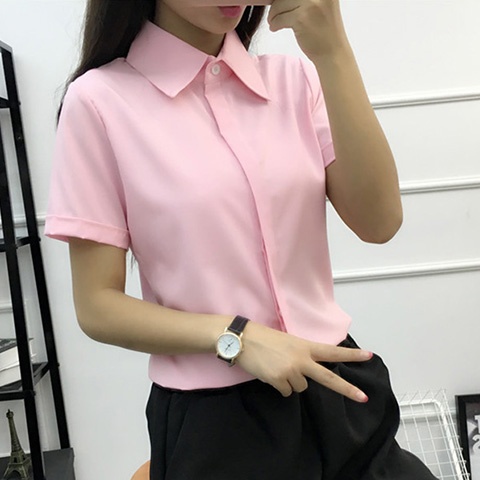 White Loose Short Sleeve Shirt - Women Formal Wear White Shirt recension och pris