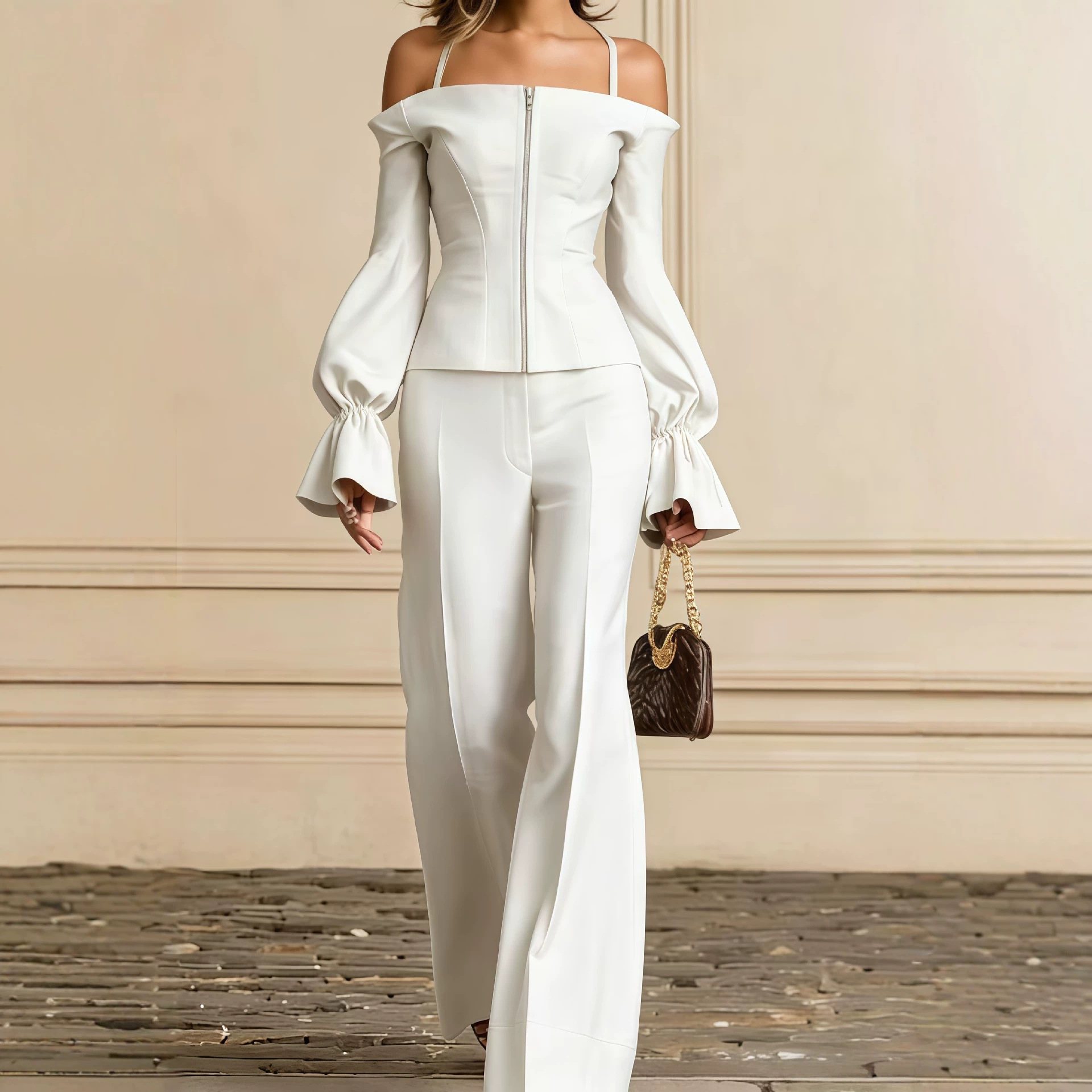 2 Piece Pants Set Women Solid  - Women'S Formal Wear With Pants recension och pris