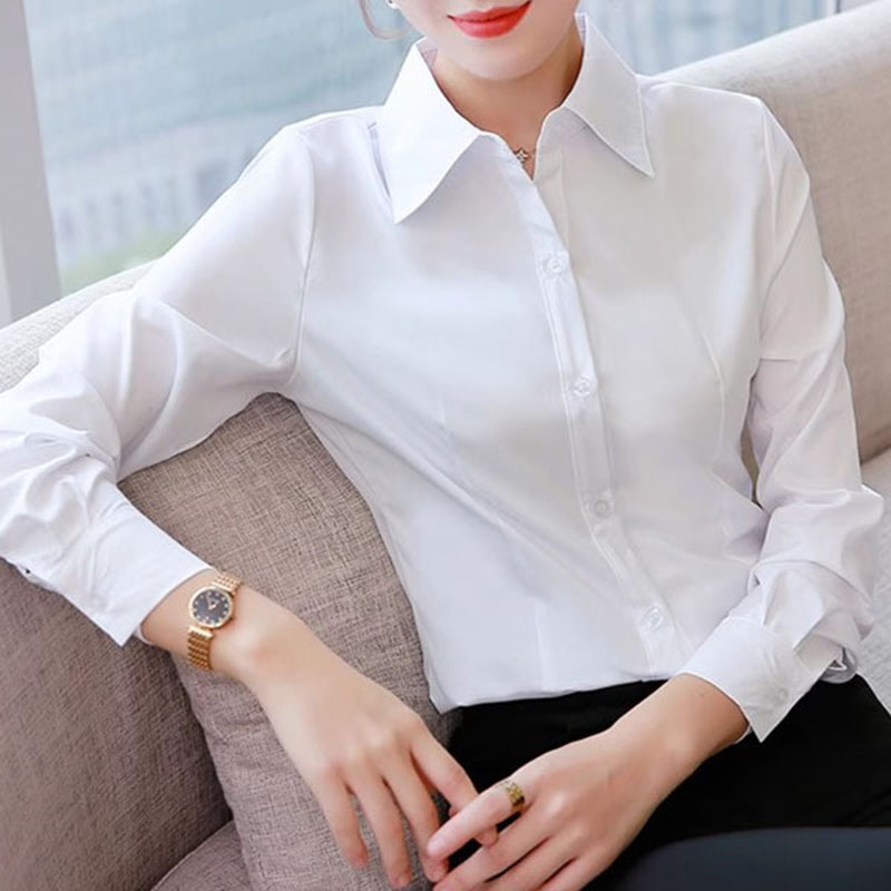 White Slim Fit Formal Office L - Women Formal Wear White Shirt recension och pris