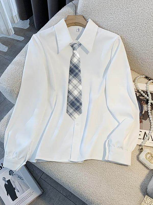 White Loose Long Sleeve Shirt  - Women Formal Wear White Shirt recension och pris