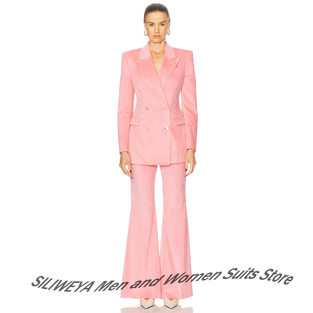 Feminine Pink Corduroy 2Piece  - Women Formal Wear Look recension och pris