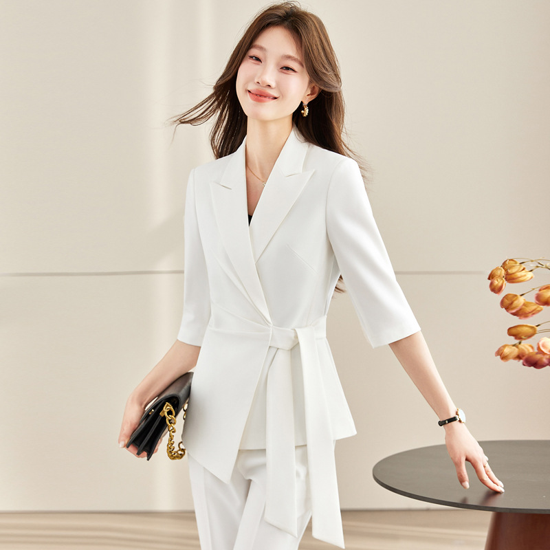White lace-up suit for women20 - Women Formal Wear White Shirt recension och pris