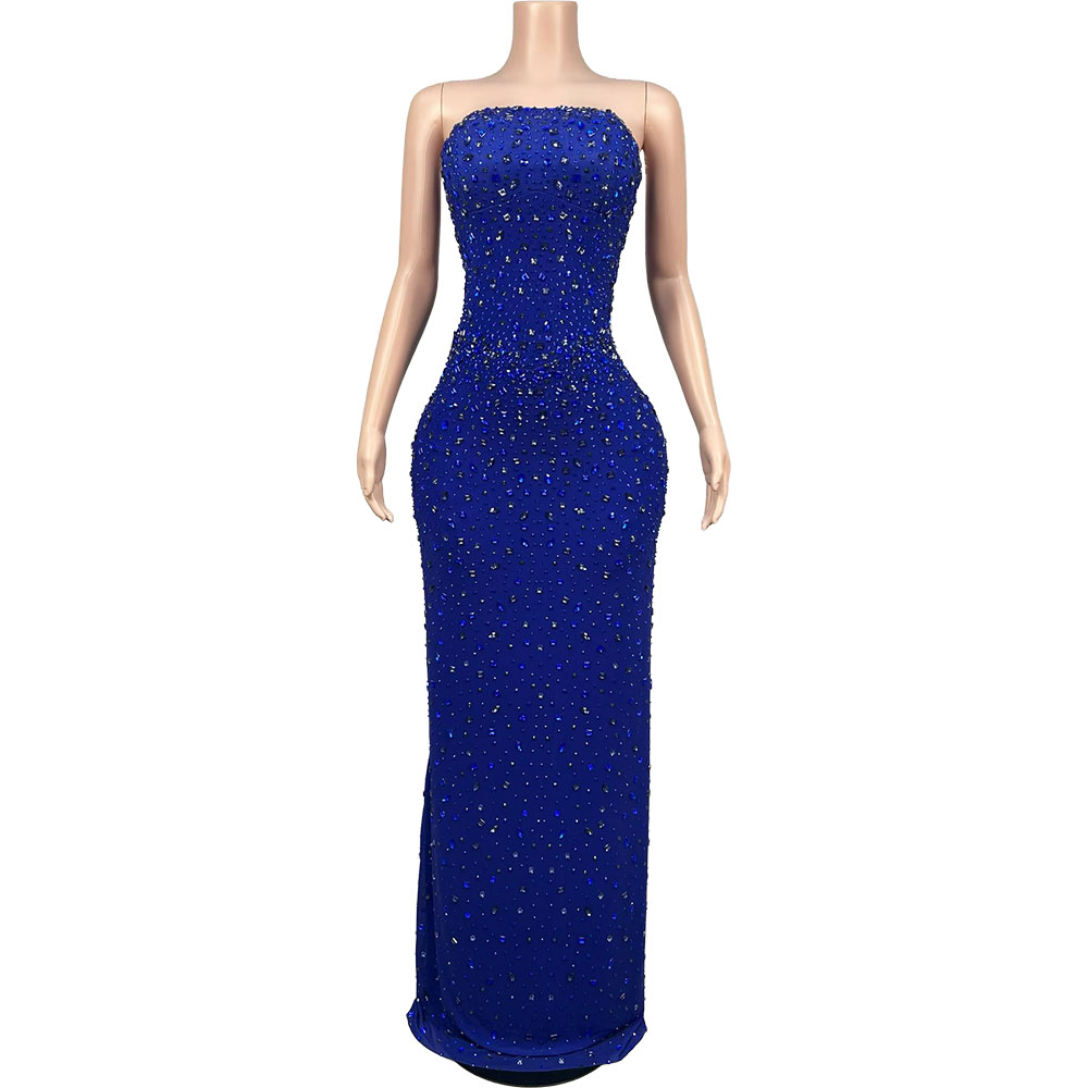 Sparkly Rhinestone Blue Strapl - Formal Wear Gowns For Women recension och pris