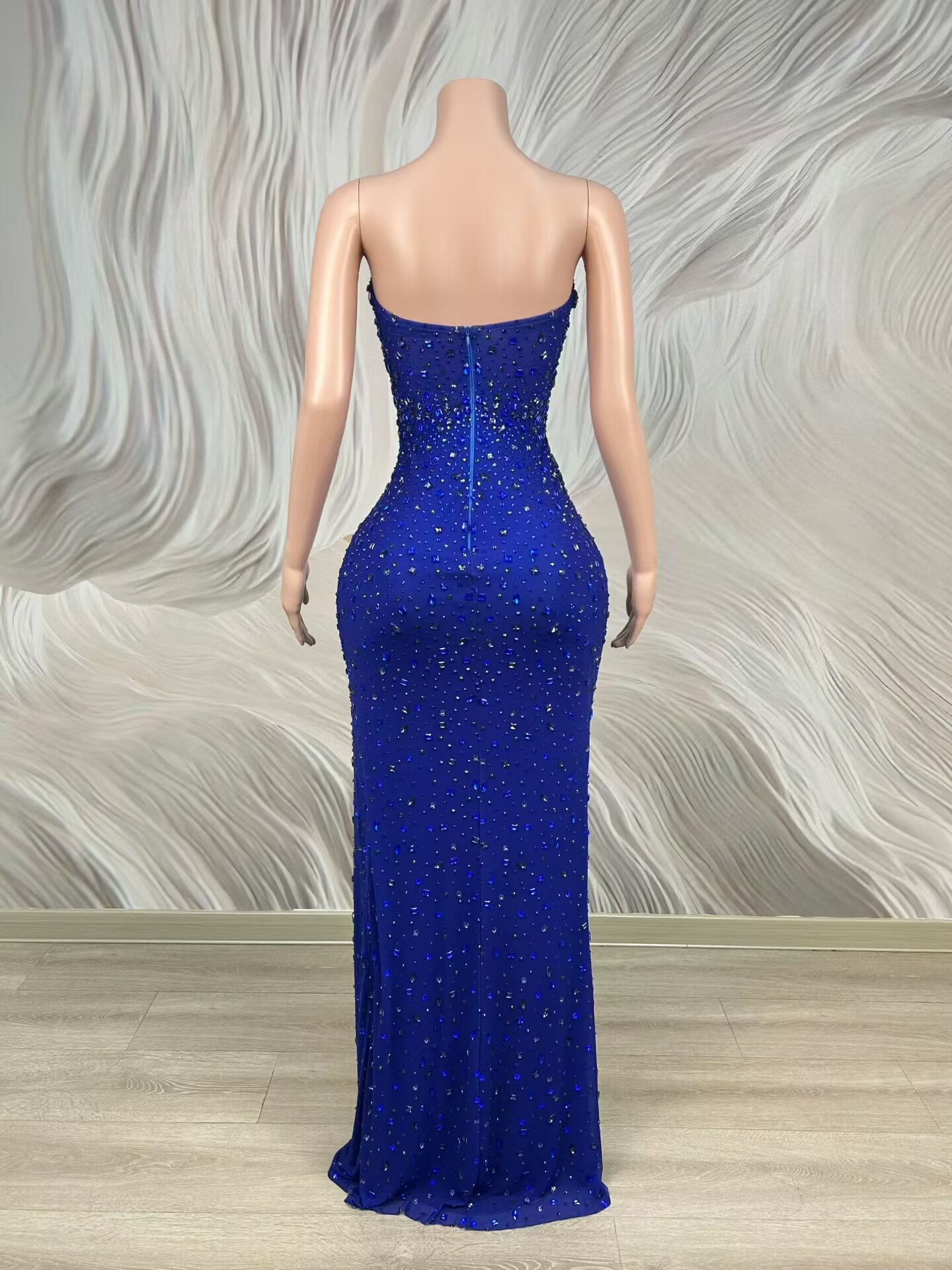 Sparkly Rhinestone Blue Strapl - Formal Wear Gowns For Women recension och pris